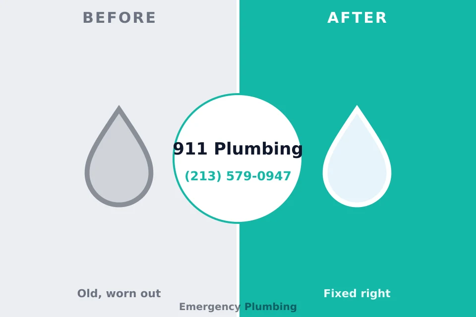 Before and after: plumbing company Wareham Center, MA